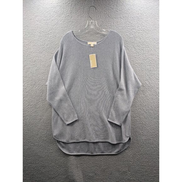 NWT Michael by Michael Kors Pearl Heather Gray Women's 1X Tunic Sweater - Picture 1 of 16